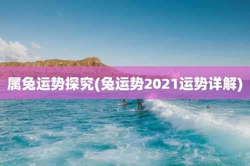 属兔运势探究(兔运势2021运势详解)
