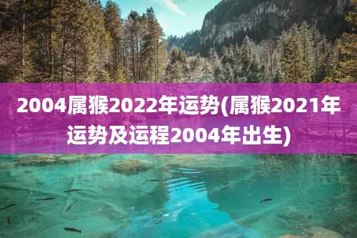 2004属猴2022年运势(属猴2021年运势及运程2004年出生)