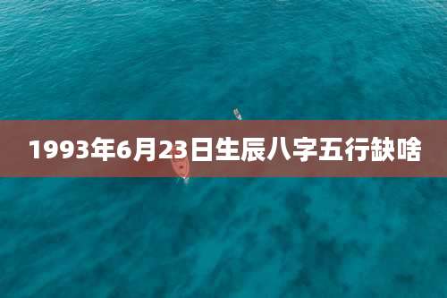 1993年6月23日生辰八字五行缺啥