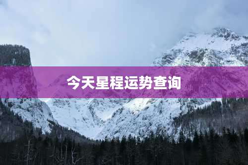 今天星程运势查询