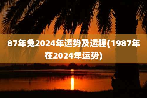 87年兔2024年运势及运程(1987年在2024年运势)