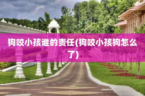 狗咬小孩谁的责任(狗咬小孩狗怎么了)