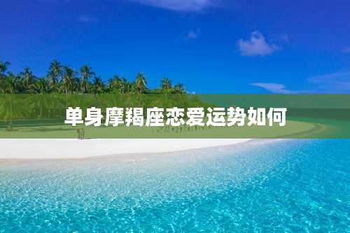 单身摩羯座恋爱运势如何