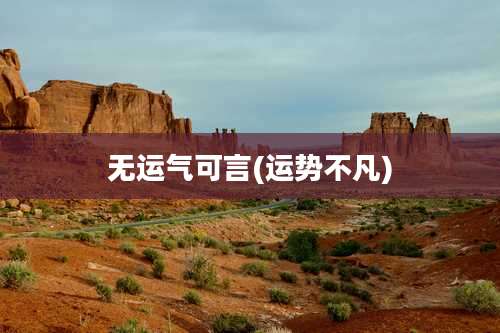 无运气可言(运势不凡)