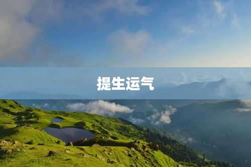 提生运气