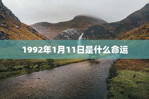 1992年1月11日是什么命运