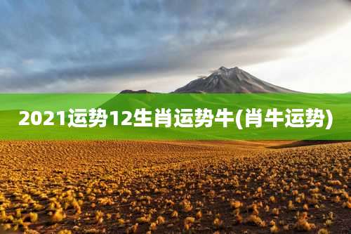 2021运势12生肖运势牛(肖牛运势)