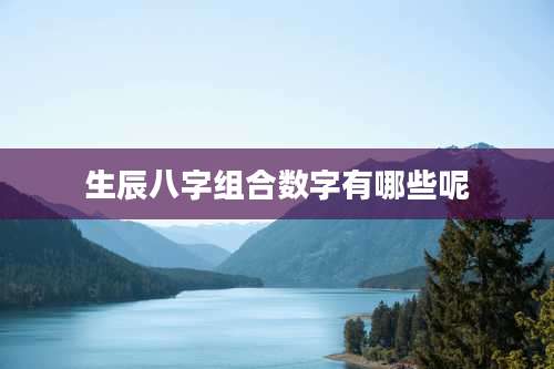 生辰八字组合数字有哪些呢