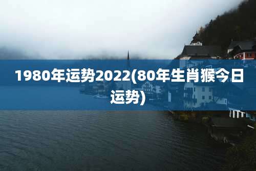1980年运势2022(80年生肖猴今日运势)