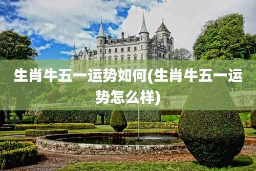 生肖牛五一运势如何(生肖牛五一运势怎么样)