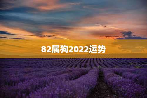 82属狗2022运势