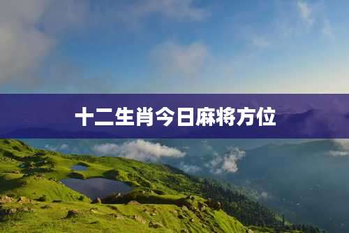 十二生肖今日麻将方位
