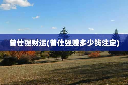 曾仕强财运(曾仕强赚多少钱注定)