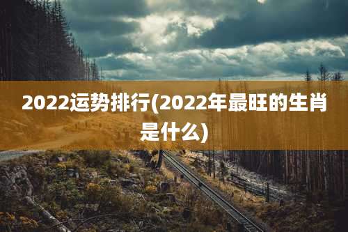 2022运势排行(2022年最旺的生肖是什么)