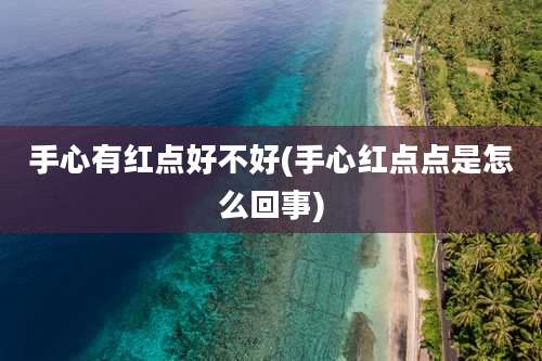 手心有红点好不好(手心红点点是怎么回事)