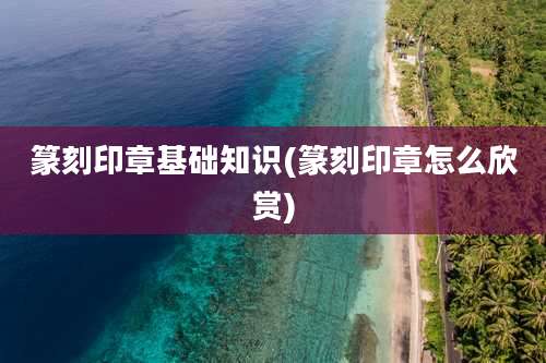 篆刻印章基础知识(篆刻印章怎么欣赏)