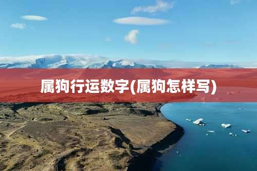 属狗行运数字(属狗怎样写)