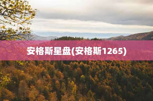 安格斯星盘(安格斯1265)