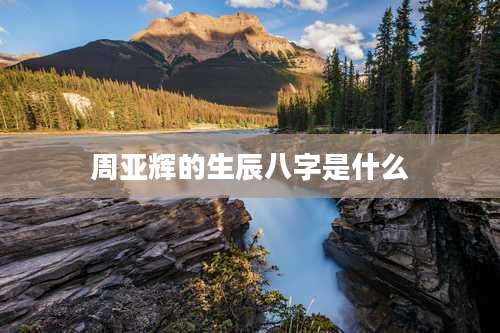 周亚辉的生辰八字是什么