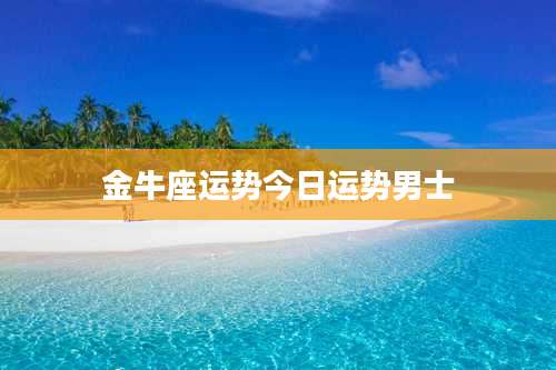 金牛座运势今日运势男士