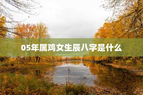 05年属鸡女生辰八字是什么