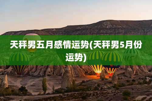 天秤男五月感情运势(天秤男5月份运势)