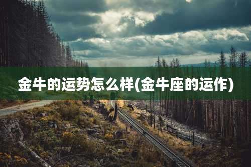 金牛的运势怎么样(金牛座的运作)