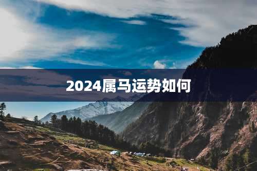2024属马运势如何