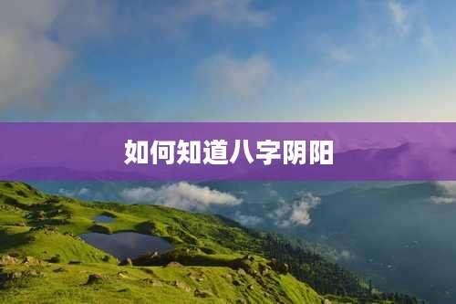 如何知道八字阴阳