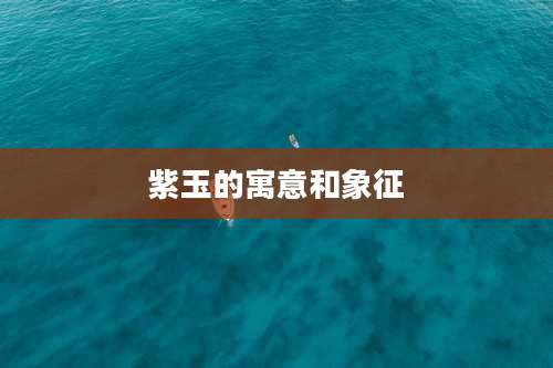 紫玉的寓意和象征