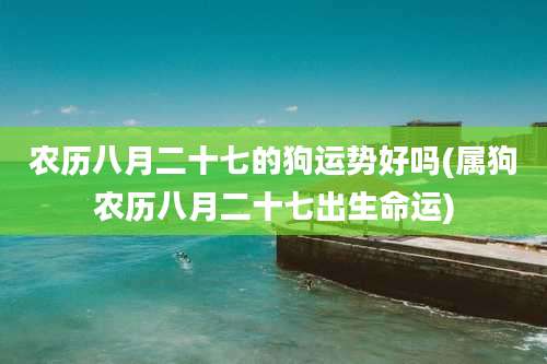 农历八月二十七的狗运势好吗(属狗农历八月二十七出生命运)