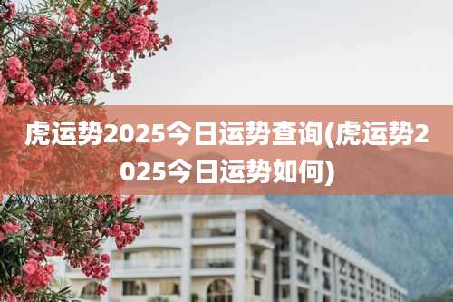 虎运势2025今日运势查询(虎运势2025今日运势如何)