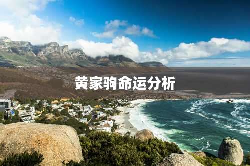 黄家驹命运分析