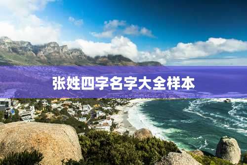 张姓四字名字大全样本