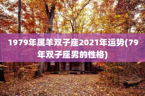1979年属羊双子座2021年运势(79年双子座男的性格)