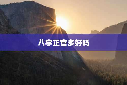 八字正官多好吗