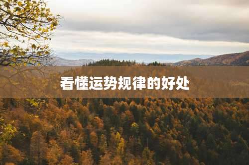 看懂运势规律的好处