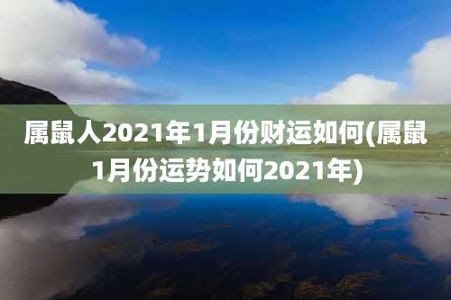 属鼠人2021年1月份财运如何(属鼠1月份运势如何2021年)