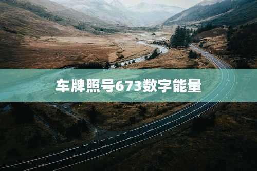 车牌照号673数字能量