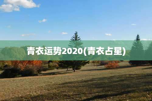 青衣运势2020(青衣占星)