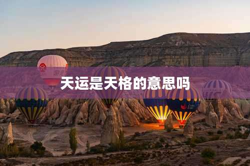 天运是天格的意思吗