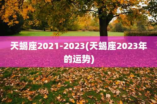天蝎座2021-2023(天蝎座2023年的运势)