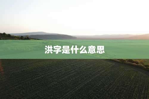 洪字是什么意思