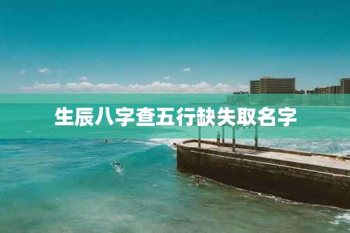 生辰八字查五行缺失取名字