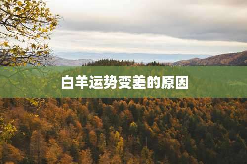 白羊运势变差的原因