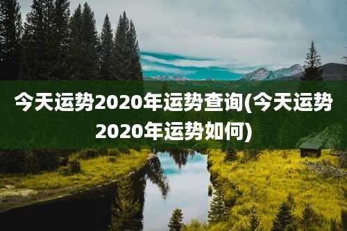 今天运势2020年运势查询(今天运势2020年运势如何)