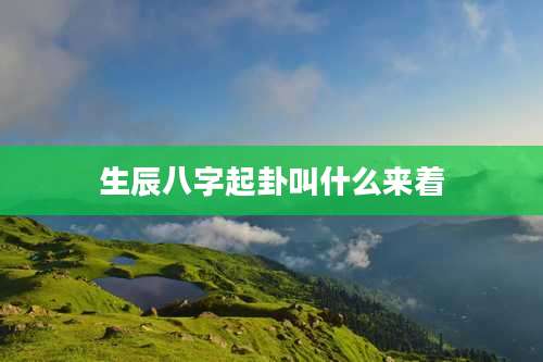 生辰八字起卦叫什么来着