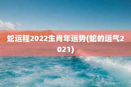 蛇运程2022生肖年运势(蛇的运气2021)