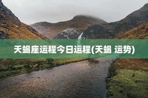 天蝎座运程今日运程(天蝎 运势)