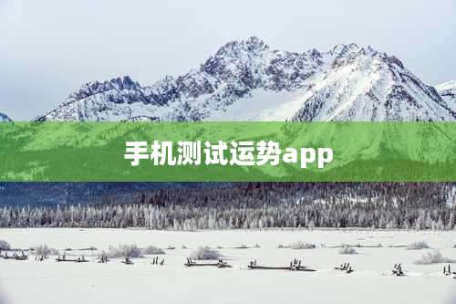 手机测试运势app